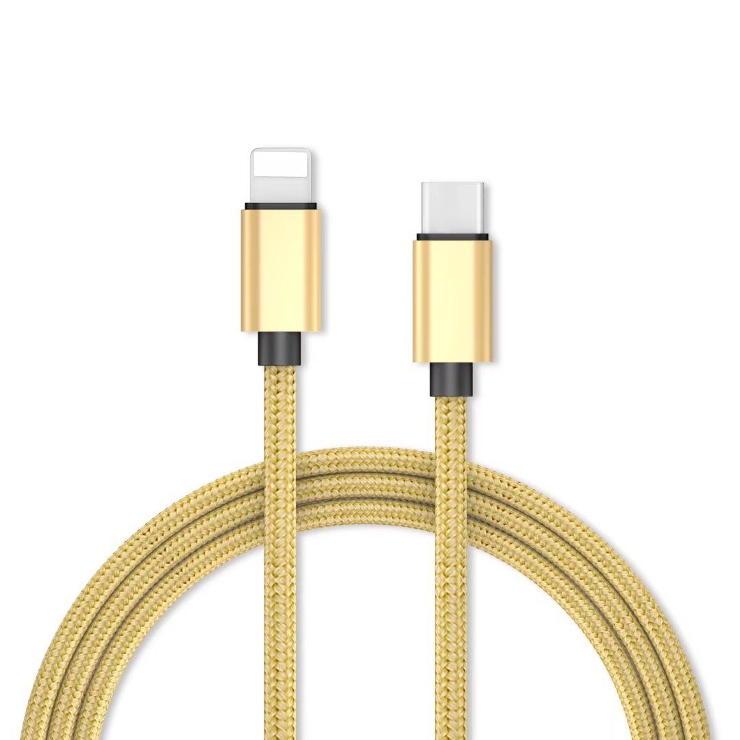 3FT USB-C / Type-C to Lightning Cable Braided Charging Syncing Cord Work with iPHONE Connect
